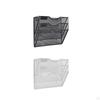 Mesh File Holder for Wall Mounting, Bookshelf Organizer with 3 Tiers Magazines And Newspapers