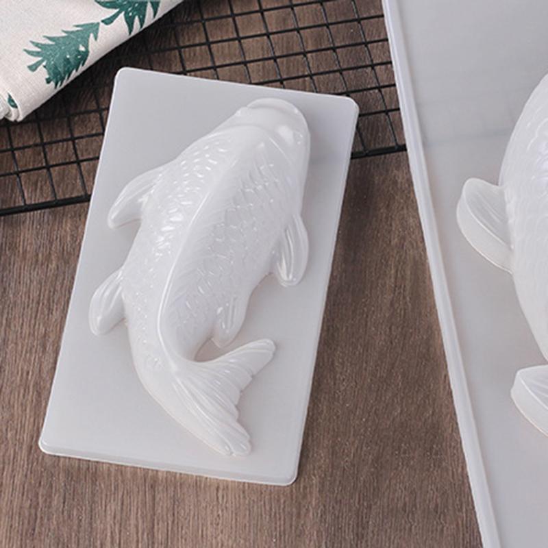 Fish Mold 3D Koi Fish Shape Plastic Cake Chocolate Jelly Mould DIY Soap Handmade Sugarcraft Mold Baking Molds