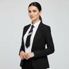 Korean Style Pearls Tie Black Decoration Shirt Tie Hand-beaded Long Necktie  Women