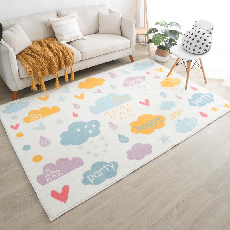 Modern Cartoon Space Rocket Carpet Living Room Carpet Children Room Crawling Rug Kitchen Bathroom Hallway Non-slip Floor Mat