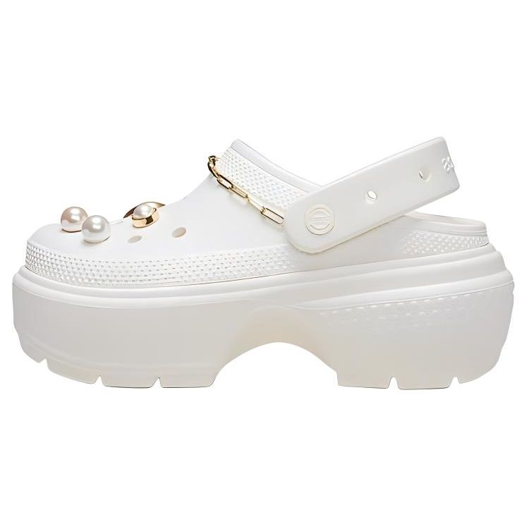 Crocs EVA Fashionable Comfortable Versatile Clogs Women Footwear White 210271-0WV