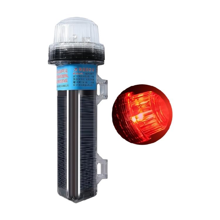 Energy Efficient LED Navigation Light Solar Charged IP67 Protected ABS for Boats & Buoys Night Visibility Enhancement