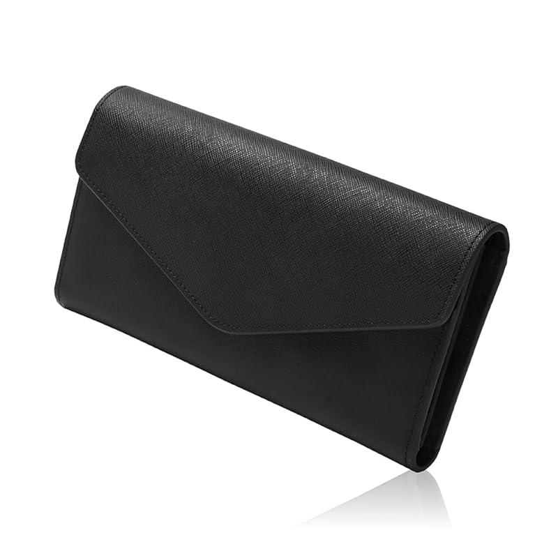 

[RUDAN] wallet men s long wallet genuine leather flap long wallet zipper coin purse 16 card storage (black)