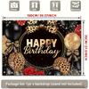 2D Wild Leopard Print Birthday Backdrop Adult Party Photoshoot Background
