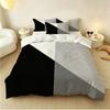 New Design Geometric Duvet Cover For Kids Comforter Cover Set Twin Size Strip Lines Bedding Set With Case 4Pcs Bedroom Decor