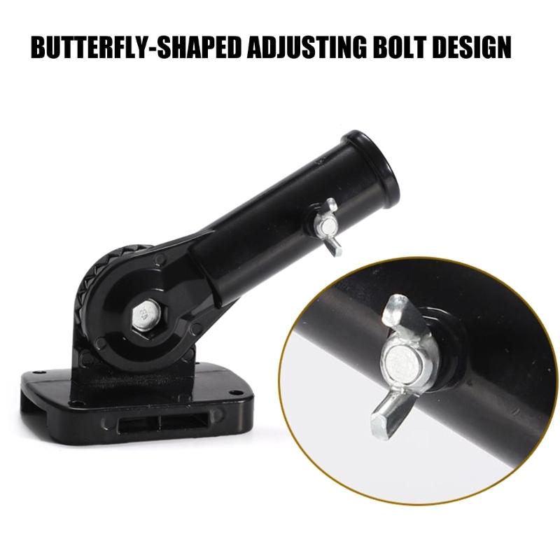 Adjustable RVs Flag Poles Mount 180 Degree Rotation Double Hole Design For Wall And Light Poles Installation Aluminum Alloy