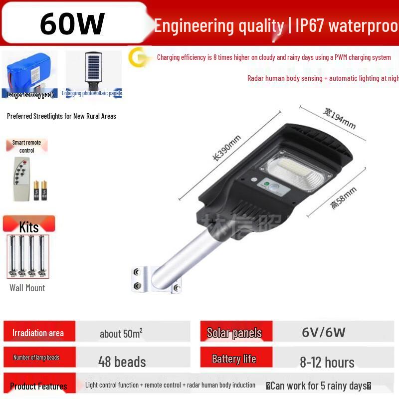 UOSU 300W Solar LED Floodlight with Motion Sensor
