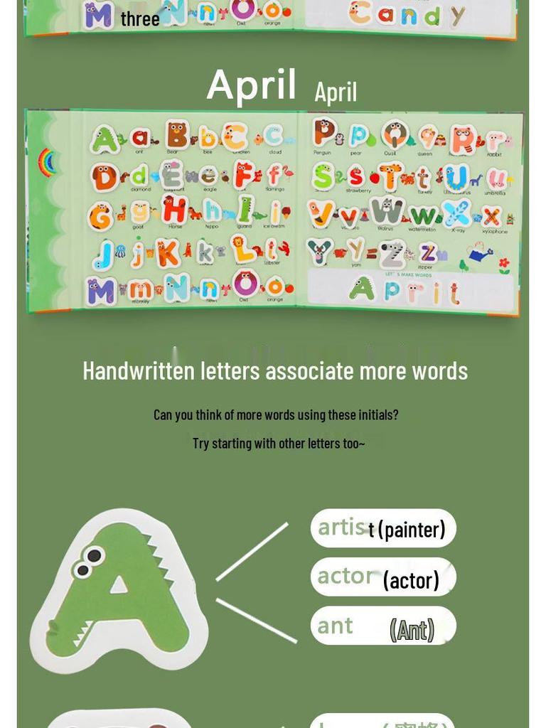 Children's Magnetic Phonics Book: 26 English Letters Spelling & Early Learning Game