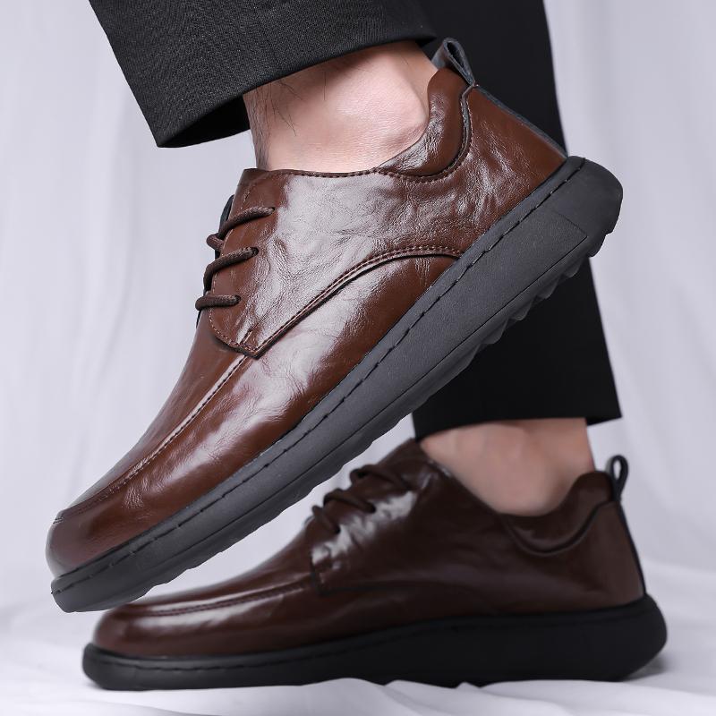 Men's Dress Business Shoes Classic Men Casual Walking Shoes All-match Mens Comfortable Sneakers Lace-Up Men's Footwear