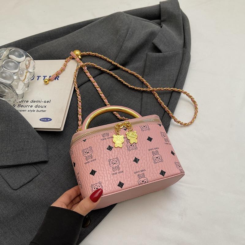 

Premium contrasting color bag women s new versatile chain messenger bag summer portable box small square bag