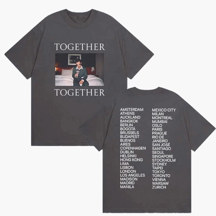 

2026 Harry Styles Together Tour Graphic Tshirt Unisex Retro ONeck Cotton Short Sleeve Tshirts Hip Hop Fashion Clothing Tshirt 4XL