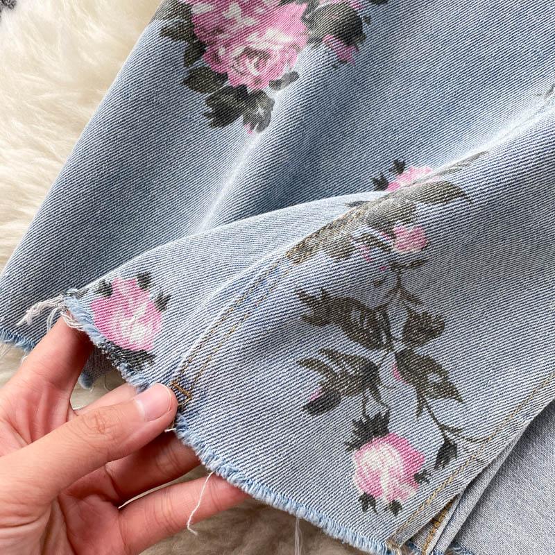 2025 Spring Denim Skirt Women's Autumn High Waist Slim Skirt A-Line Skirt Small Fork Skirt