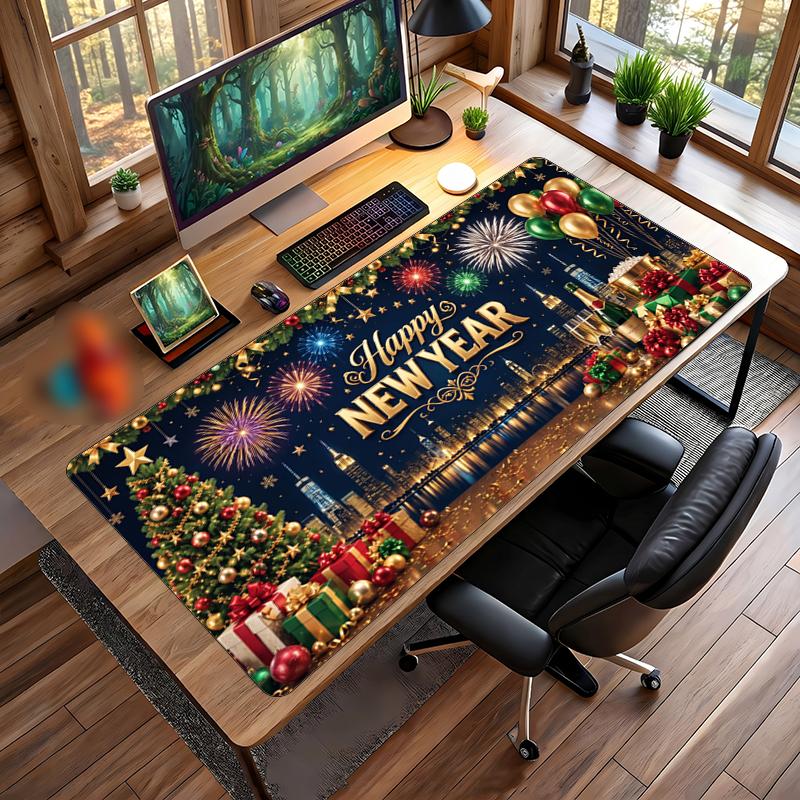 Christmas Printed Mouse Pad Non Slip Desk Mat For Office Gaming Home Use Holiday Gift