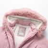 4-12 Years Kids Girls Winter Hooded Mid-Length Coat