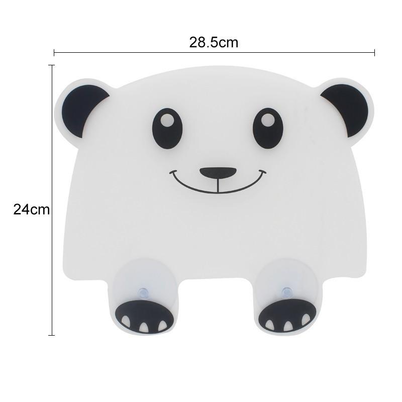 Cute Panda Water Splash Guard Baffle Board Kitchen Organizer Shelf Wall Shelf Sucker Splash Water Baffle Wash Basin Sink Board