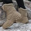 Men's Plush Outdoor Plush Thick Snow Boots for Hiking and Mountain Climbing, High Army Boots for Men's Boots