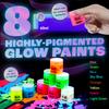 60ml Akrylowa Farba Fluorescencyjna Świecąca w Ciemności Malowanie DIY Sztuka Rzemiosło Narzędzie do Malowania Graffiti DIY 8 Kolorów Luminous Akrylowy Pigment