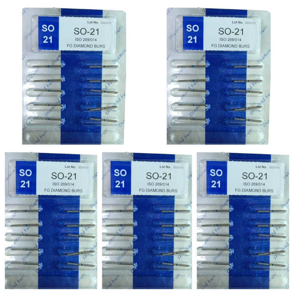 50pcs Dental High Speed Burs High Speed Handpiece Turbine Diamond Burs Diamond Polishing Tooth Preparation Dentist Material