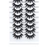 8 Pairs False Eyelashes Enlarge Eyes Soft Dense Long 3D Three Dimensional Curly False Eyelashes
