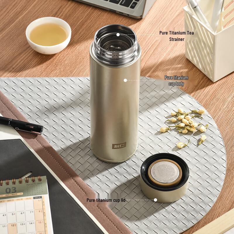 Liven TB-450ZB Pure Titanium Thermal Mug, 450ml