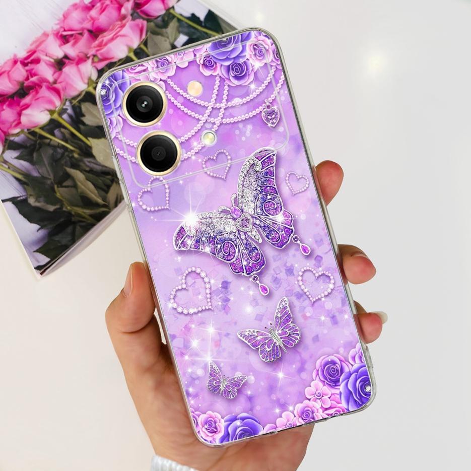 For Xiaomi Poco X6 Pro 5G Case New Fashion Painted Cover Clear Silicone Phone Case For Xiaomi Poco X6 Neo PocoX6 Pro Soft Fundas