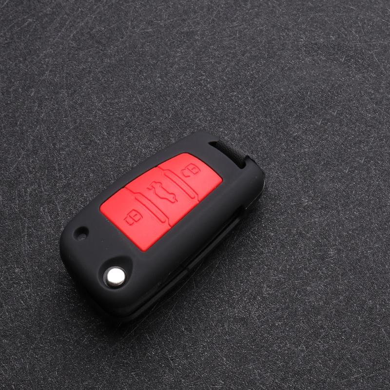 

ABS Carbon Fiber Car Key Case Silicone Cover Protector for A3 A4 A5 A5 A6 A8 C5 C6 8L 8P B6 B7 B8 RS3 Q3 Q7 TT 8V Keychain чорний