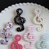 2 Piece Lovely Star Dot Music Symbol Hair Clip Safe Acrylic Hair Decorations Barrettes Present For Kids Adults