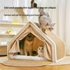 Villa para Gatos para Todas as Estações: Tenda Fechada Durável e à Prova de Vento com Placa Arranhadora de Sisal.