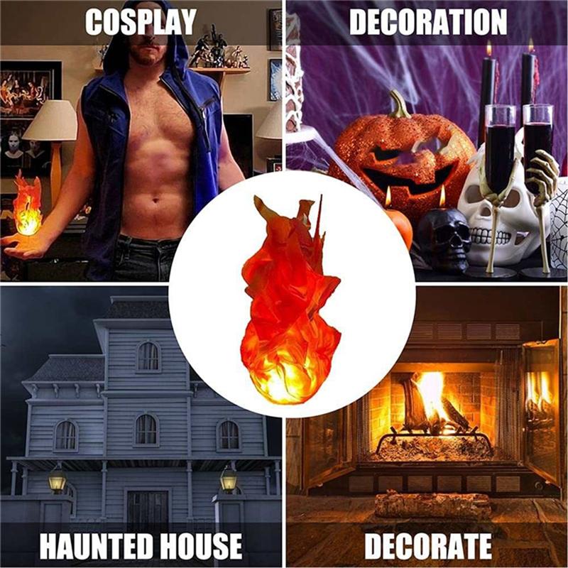 CYCLI-Halloween Magic Fire Ball On The Hand LED Decoration Home Luminous Fireball Exquisite Ornaments Party