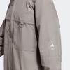 adidas X Stella McCartney Collaborative Einfarbige Strick-Trainingsjacke mit Reißverschluss Damen Jacken Taubengrau HR9178