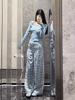 French Slim Fit Off-Shoulder Sweater: Solid Color, Irregular Knit Design for Women - Autumn/Winter Collection