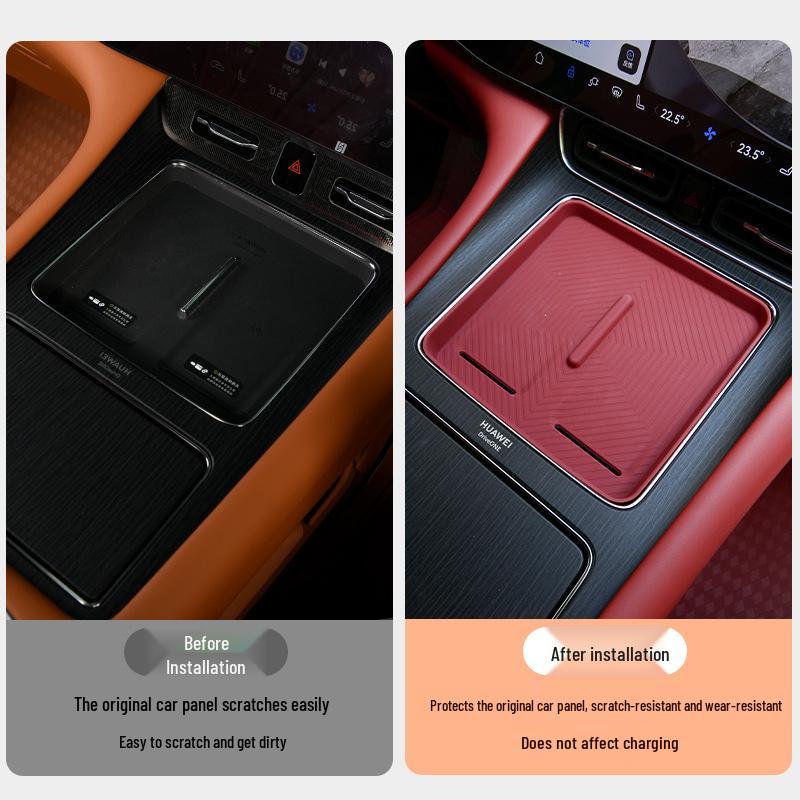 Compatible Silicone Anti-slip Pad for AITO M7 Central Control - Wireless Charging & Protective Interior Accessory