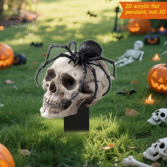 Weather Resistant Yard Decor Halloween Scarecrow Garden Stake, 2D Flat Creepy Zombie Ornament, Spooky Doll Horrifying Lawn Ornaments Decoration, Scary