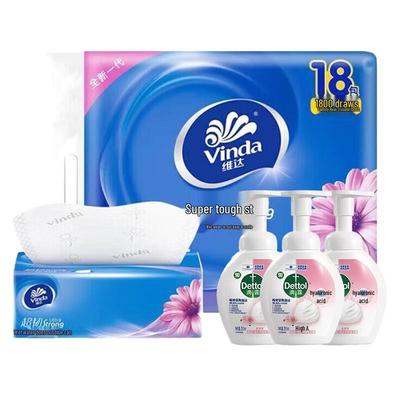 Dettol Floral Schaum Handseife & Vinda Taschentücher Bündel