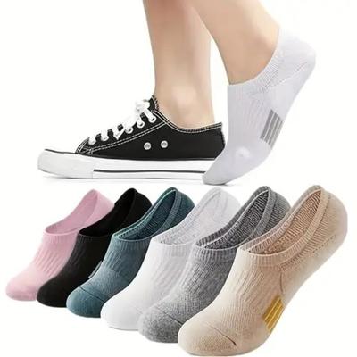 Ladies' Invisible Ankle Socks, Lightweight and Breathable, Casual Sports Men's Socks, Pure Cotton, Anti Slip, Women's Socks, Pure Cotton Short Socks
