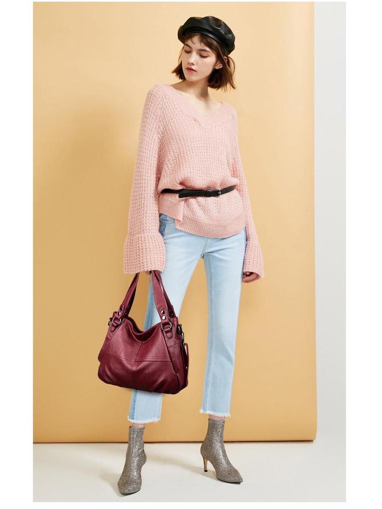 2024 Women's Versatile European & American Fashion Large Capacity Shoulder/Crossbody Backpack Tote