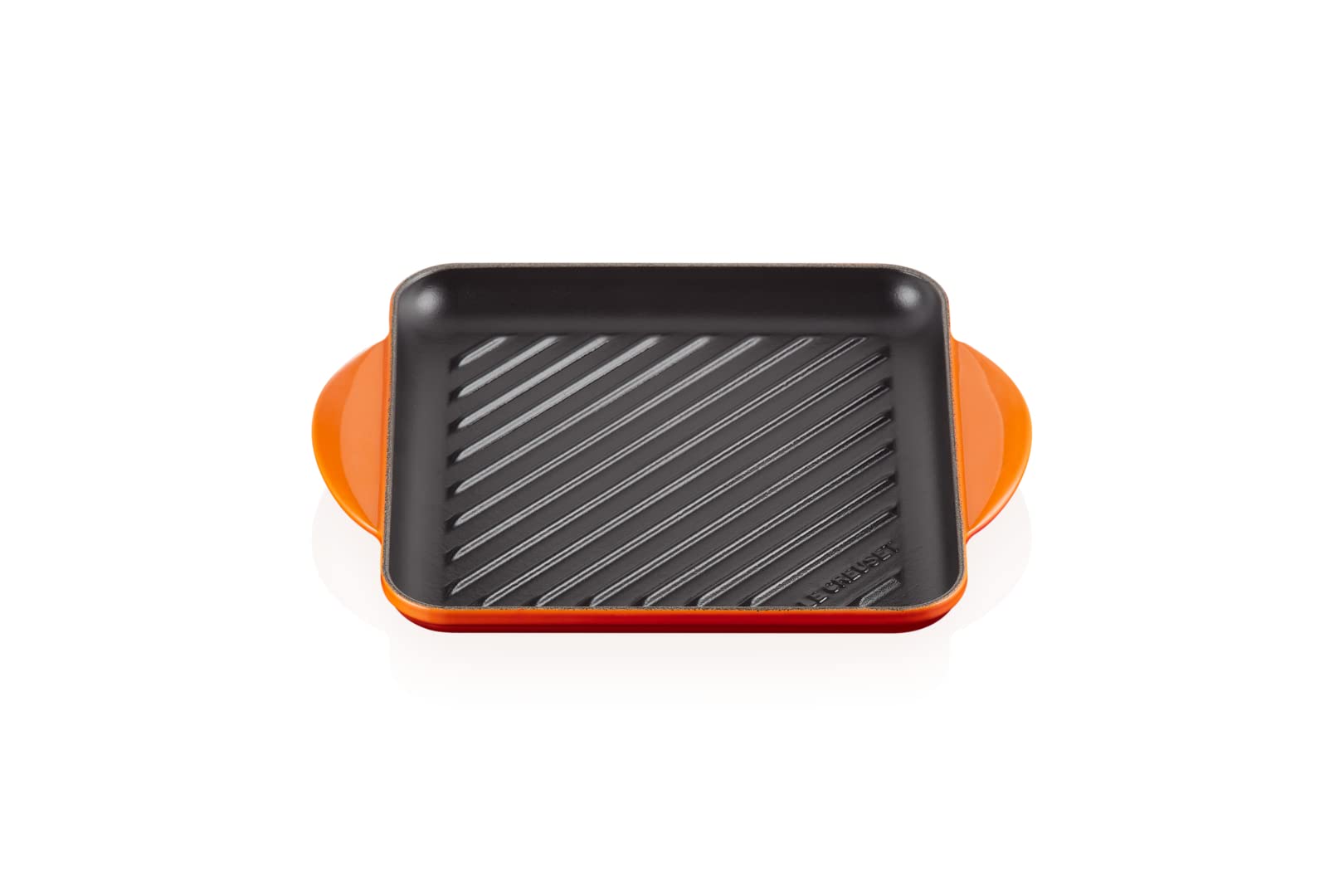

Le Creuset Grill Carre 24cm Cast Iron Enamel Pot with Handle, Orange, Gas, Induction, Oven, and Dishwasher Safe [Official Japanese Product]