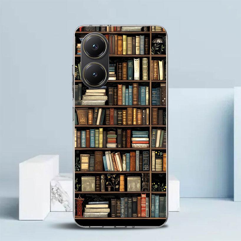 Read Books Illustration Reading Soft Cover for Xiaomi Poco F7 Ultra X7 X6 X5 Pro M7 Phone Case Redmi 15 15C 13 13C 12 12C 10 10C