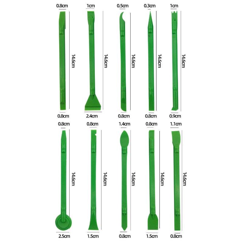 10Pcs/Set 10 In 1 Plastic Crowbar Disassembly Spudger Opening Tools Kit For Phone Pad Tablets Laptop PC Repairing Opening Tools