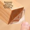 4Pcs Self Adhesive Silent Table Foot Mat Transparent Sofa Chair Foot Fixed Pads  Sofa Corner
