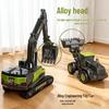 Kids' Alloy Engineering Vehicle Set: Excavator, Digger, Crane, and Earthmover Toy Models