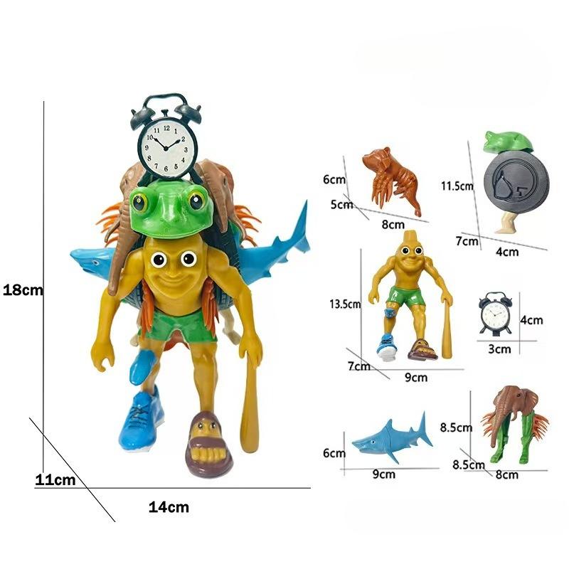 Włoska Figurka Modelowa Tung Tung Tung Sahur Tralalero Tralala Potwór Brainrot Edycja Fusion Figurka Akcji Anime Ozdoba Zabawki