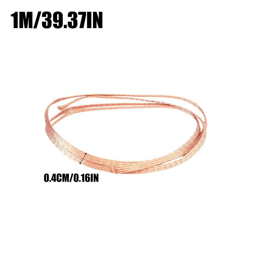 Flat Copper Braided Sleeves Tinned Plating Metal Sheath Screening Signal Wire Cable Shielded Expandable Ground Copper Straps