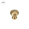 Solid Brushed Brass Kitchen Cabinet Pull Drawer Knob Bedroom Wardrobe Dresser Handle Luxury Furniture Knob - Single Hole