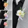 Artificial Silk Flower With Pin Clip Realistic Flower Decoration Set For Elegant Wedding Corsage And Wrist Flower