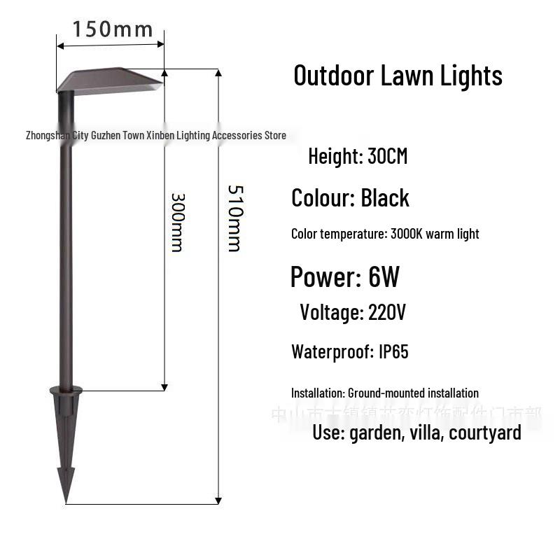 Waterproof LED Outdoor Lawn Light: Nordic Garden Courtyard Landscape Light