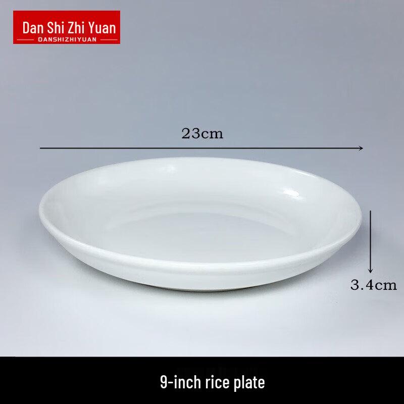 Danshi Zhiyuan Pure White Ceramic Steamed Fish Serving Plate