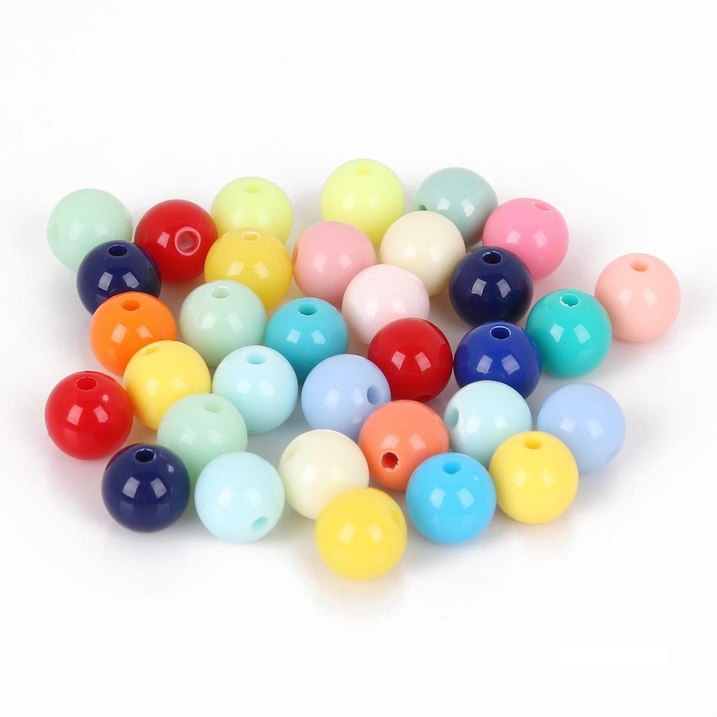 Spring Color Acrylic Beads for Children's DIY Projects