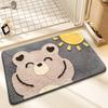New Cartoon Bathroom Floor Mat with Strong Water Absorption, Household Flocking, Toilet Floor Mat, Living Room, Bedroom Door Mat