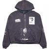 Unisex Oversized Hooded Sweatshirt With Vintage Washed Print Cotton Blend Fall Streetwear